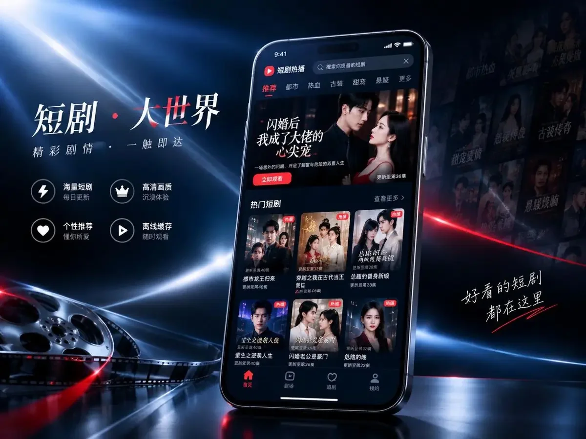 短剧在线观看 App - 极速追剧客户端 短剧在线观看 App 客户端界面展示